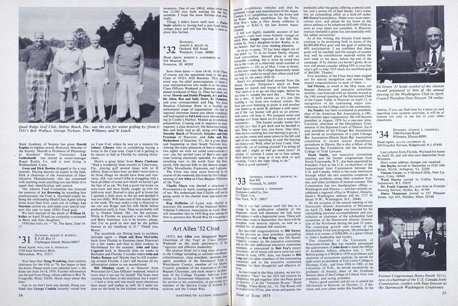 1933 Dartmouth Alumni Magazine June 1975