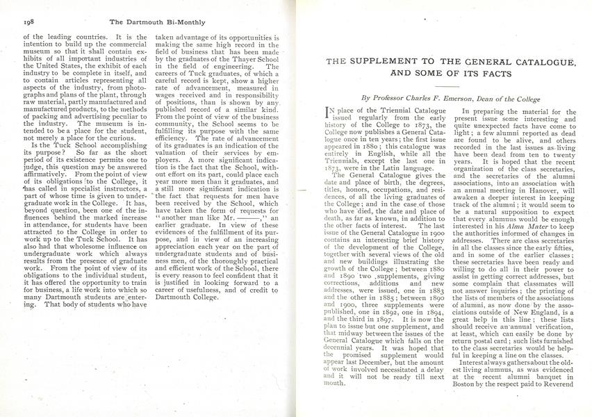 THE SUPPLEMENT TO THE GENERAL CATALOGUE, AND SOME OF ITS FACTS