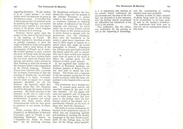 DARTMOUTH COLLEGE FIFTY YEARS AGO