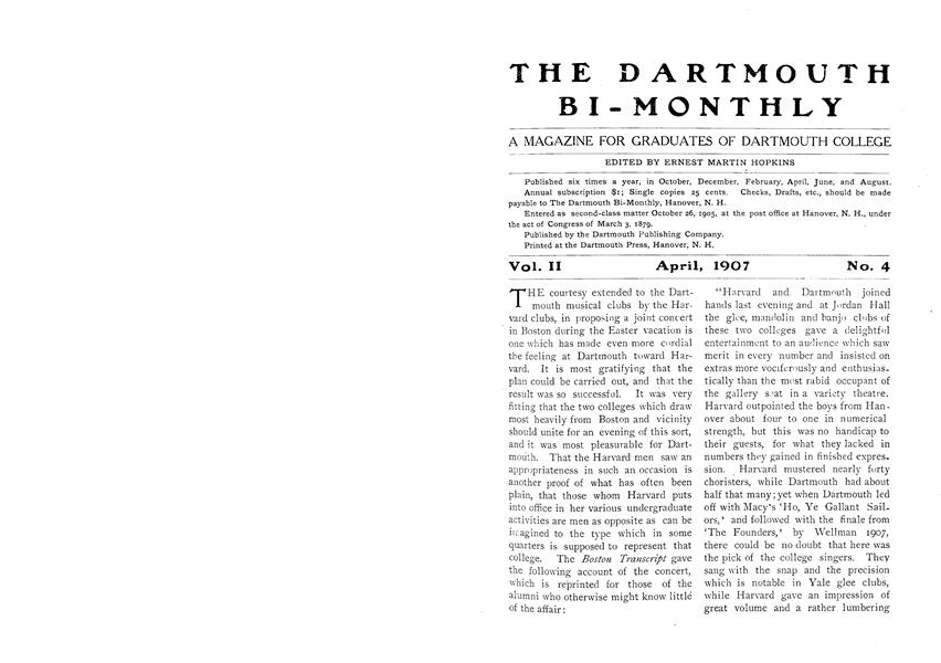 THE courtesy extended to the Dartmouth