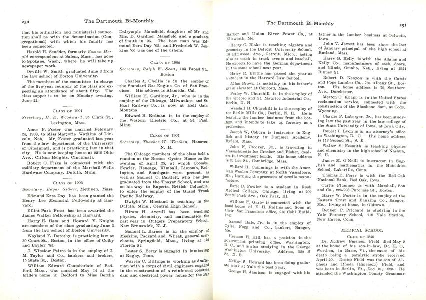 CLASS OF 1894