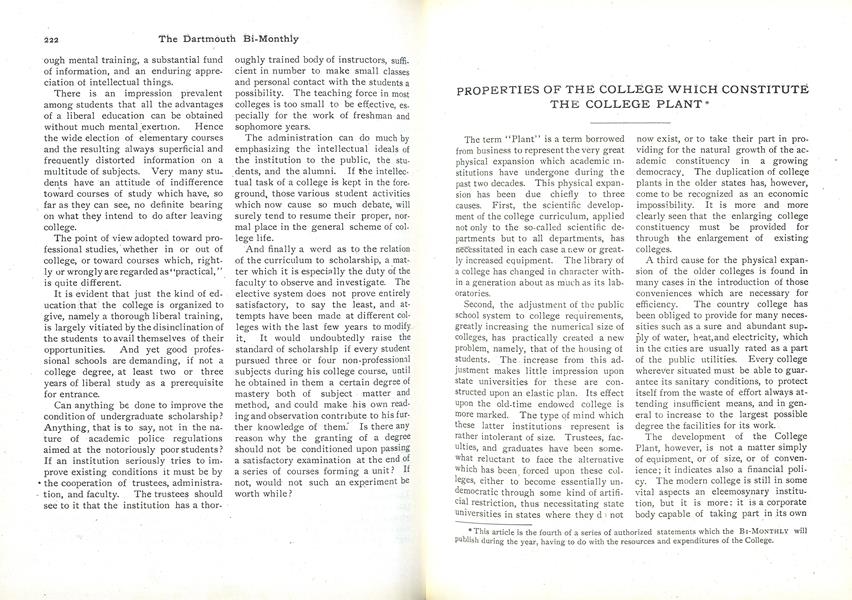 PROPERTIES OF THE COLLEGE WHICH CONSTITUTE THE COLLEGE PLANT*