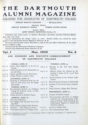 May, 1909 | Dartmouth Alumni Magazine