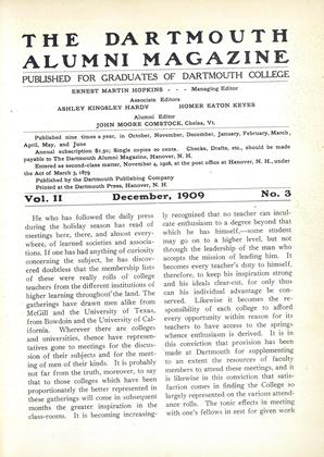 December, 1909 | Dartmouth Alumni Magazine