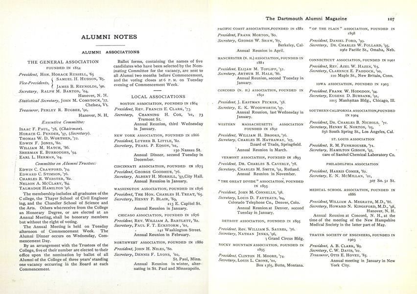 LOCAL ASSOCIATIONS