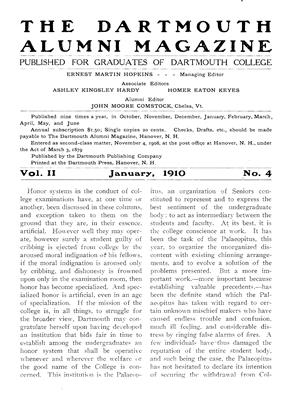 January, 1910 | Dartmouth Alumni Magazine
