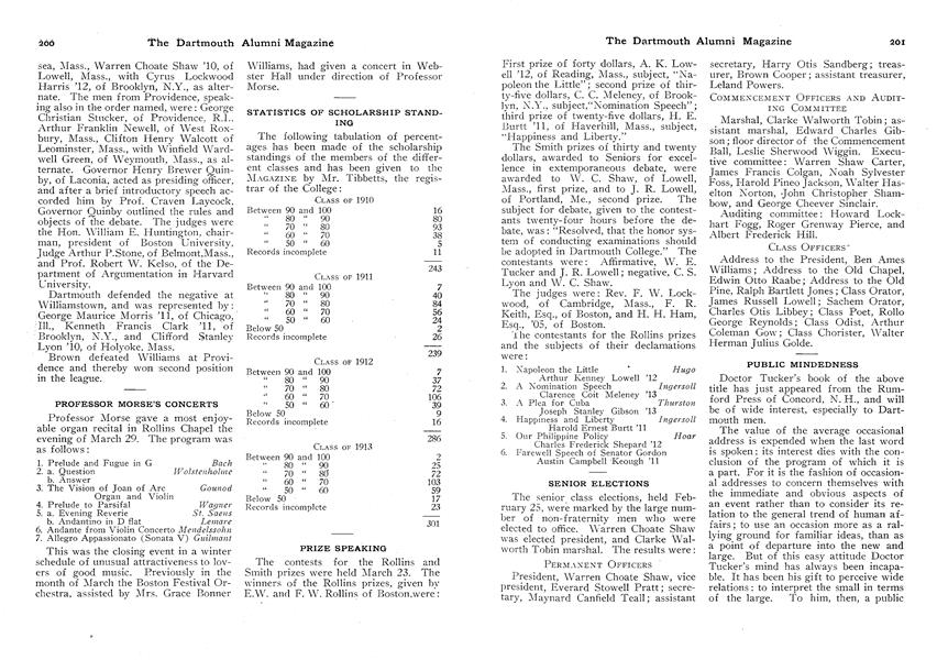 STATISTICS OF SCHOLARSHIP STANDING