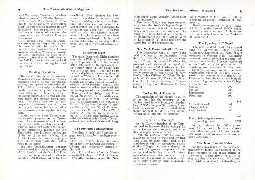 New York Dartmouth Club Dines