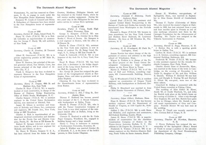 CLASS OF 1906