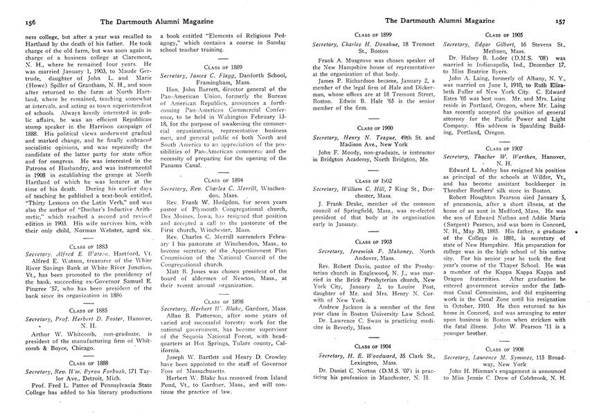CLASS OF 1900
