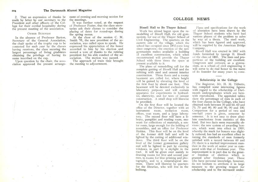 Scholarship in the College