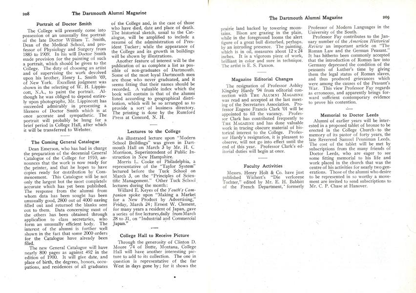 Magazine Editorial Changes