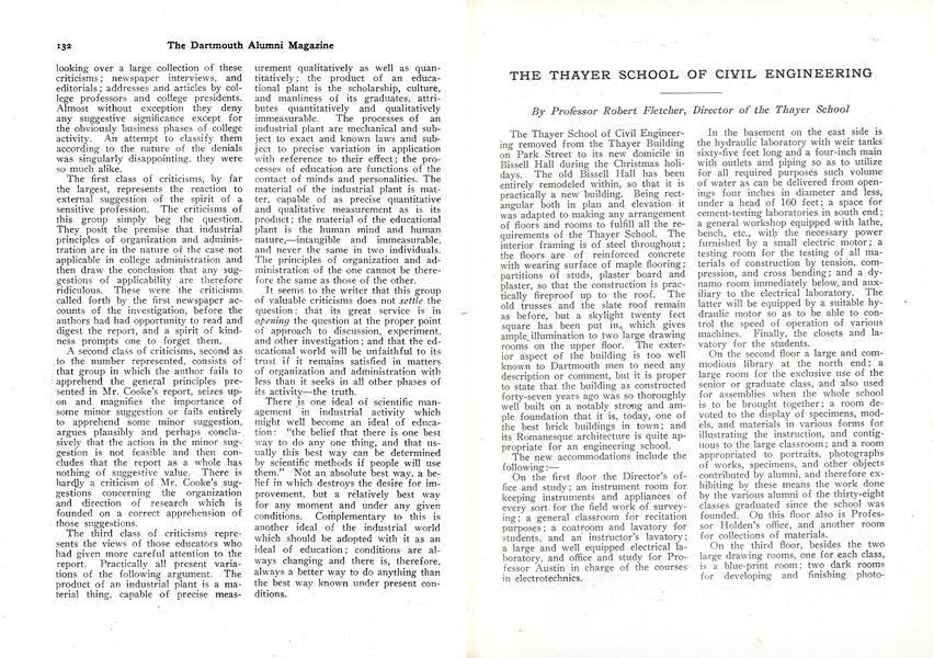 THE THAYER SCHOOL OF CIVIL ENGINEERING