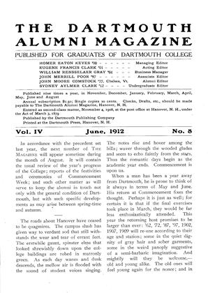 June, 1912 | Dartmouth Alumni Magazine