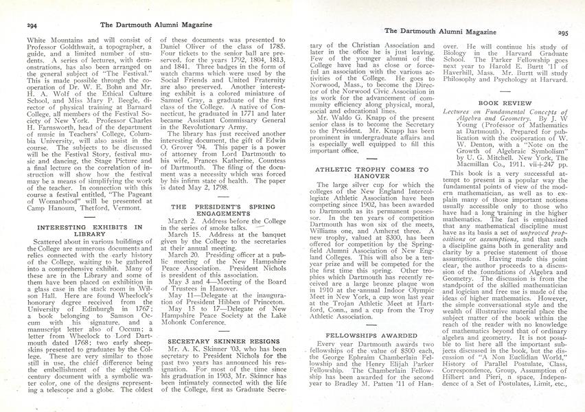 Lectures on Fundamental Concepts of Algebra and Geometry.
