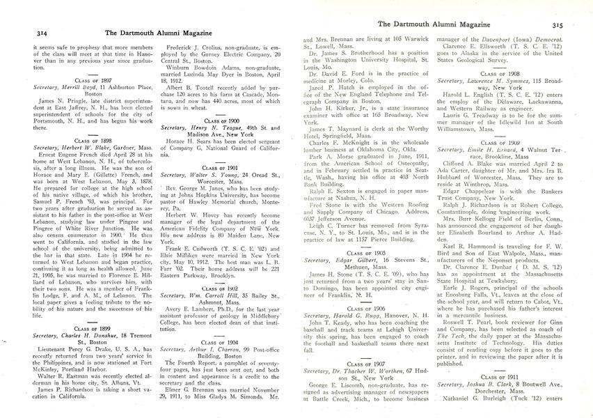 CLASS OF 1906