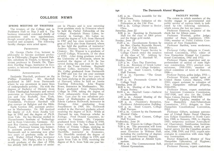 COMMENCEMENT, NINETEEN HUNDRED TWELVE