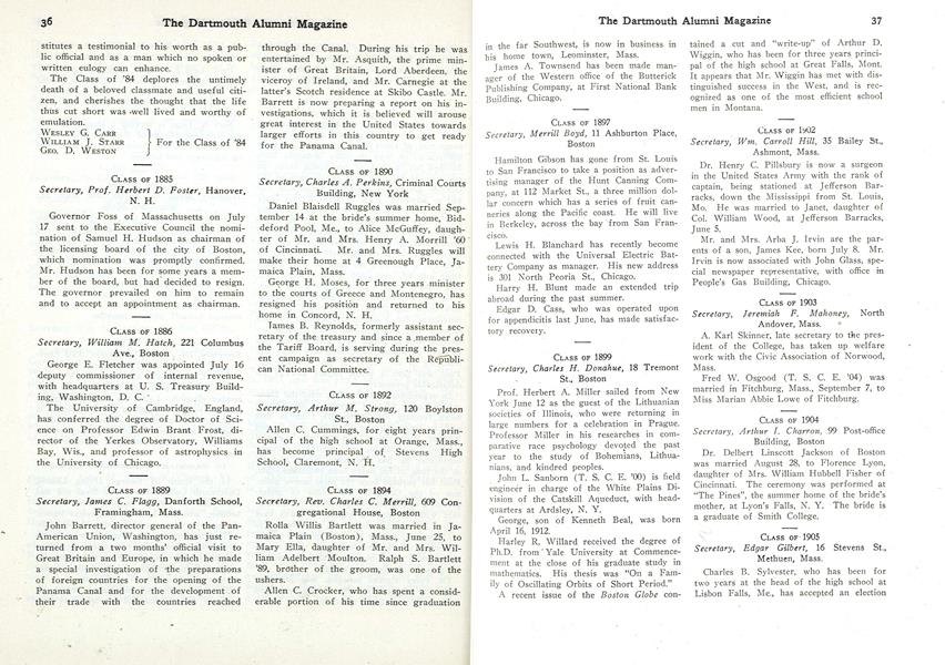 CLASS OF 1905