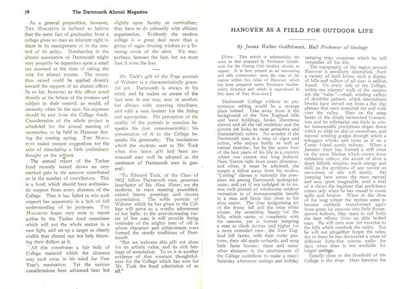 HANOYER AS A FIELD FOR OUTDOOR LIFE