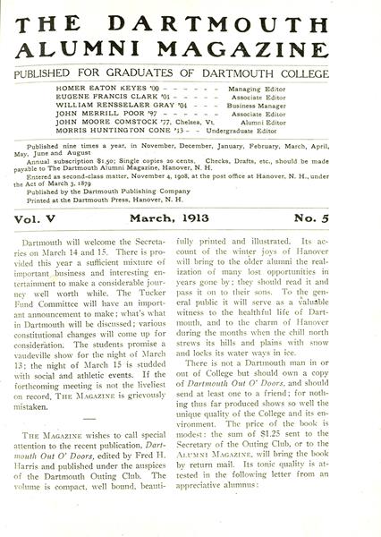 Issue: - March 1913 | Dartmouth Alumni Magazine