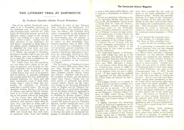 THE LITERARY TRAIL AT DARTMOUTH