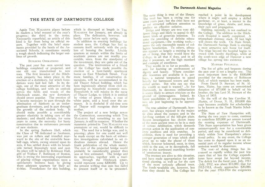THE STATE OF DARTMOUTH COLLEGE