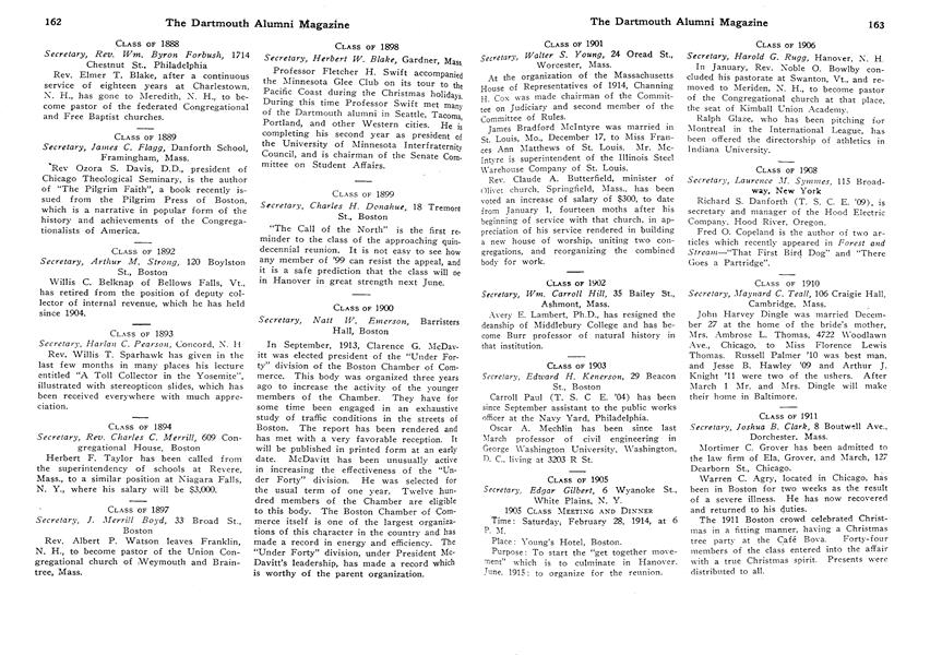 CLASS OF 1908