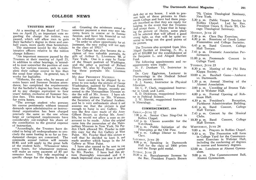 COMMENCEMENT, 1914