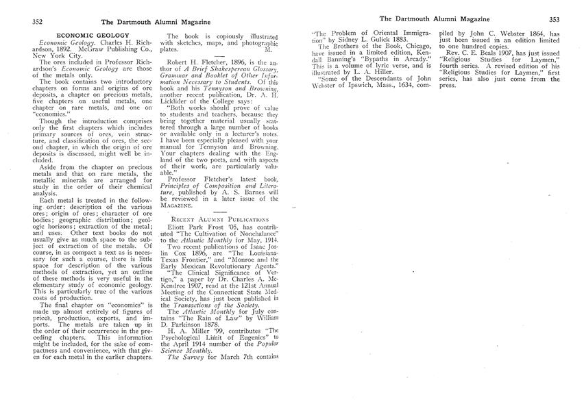 ATHLETIC REVIEW OF THE YEAR 1913-1914