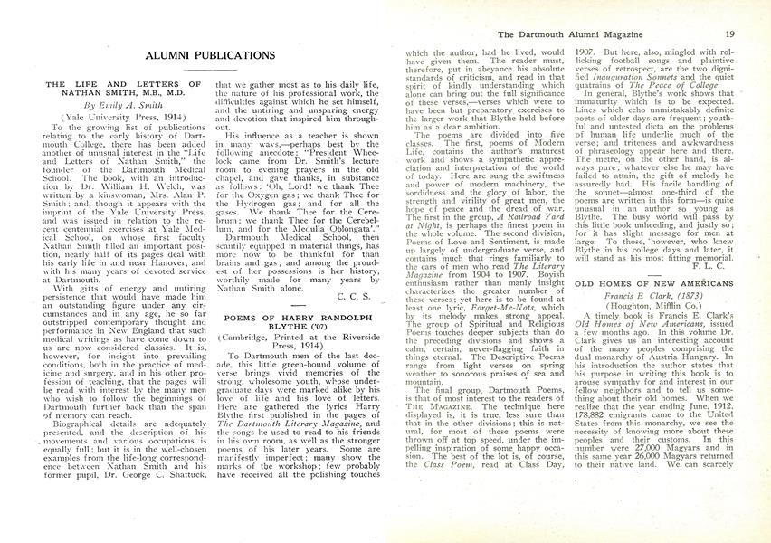 THE LIFE AND LETTERS OF NATHAN SMITH, M.B., M.D.