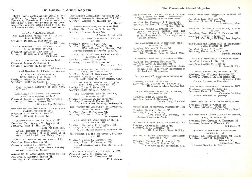 LOCAL ASSOCIATIONS