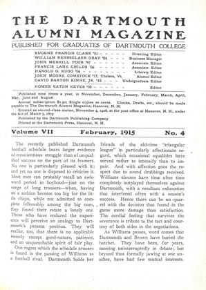 February, 1915 | Dartmouth Alumni Magazine