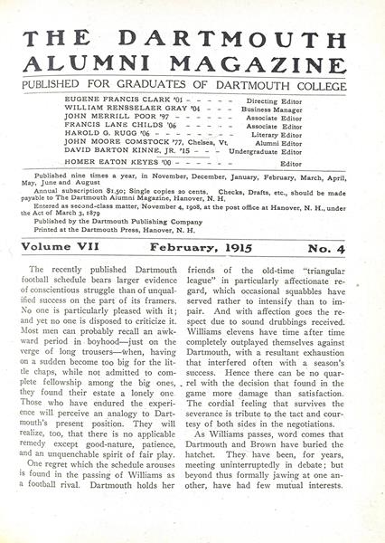 Issue: - February 1915 | Dartmouth Alumni Magazine