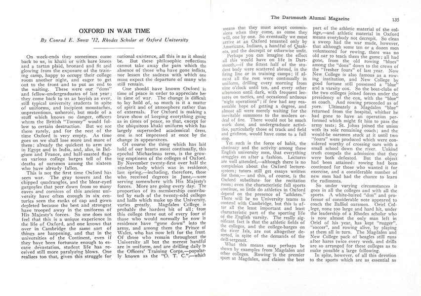 OXFORD IN WAR TIME