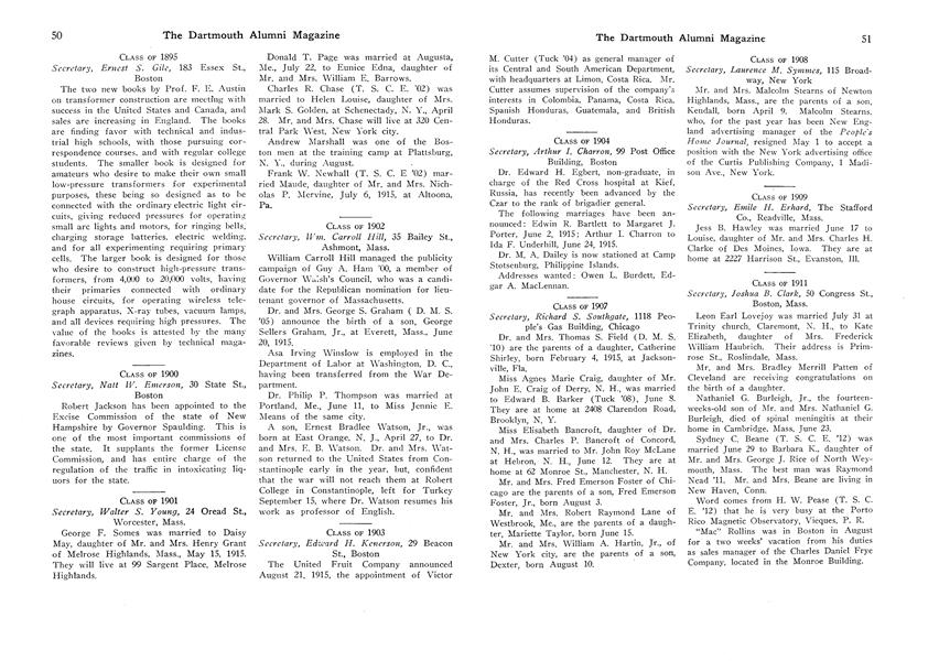 CLASS OF 1907