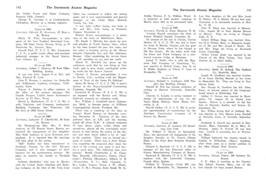 CLASS OF 1910