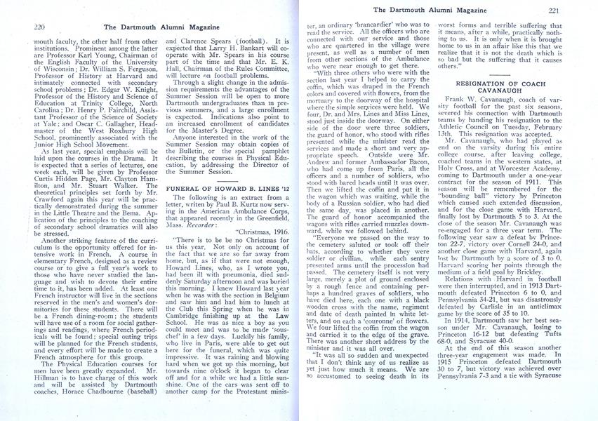 RESIGNATION OF COACH CAVANAUGH