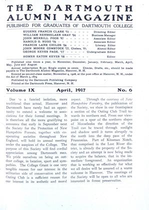 April 1917 | Dartmouth Alumni Magazine