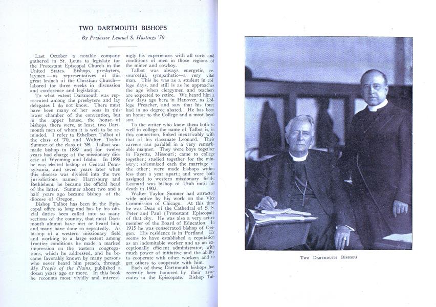 TWO DARTMOUTH BISHOPS