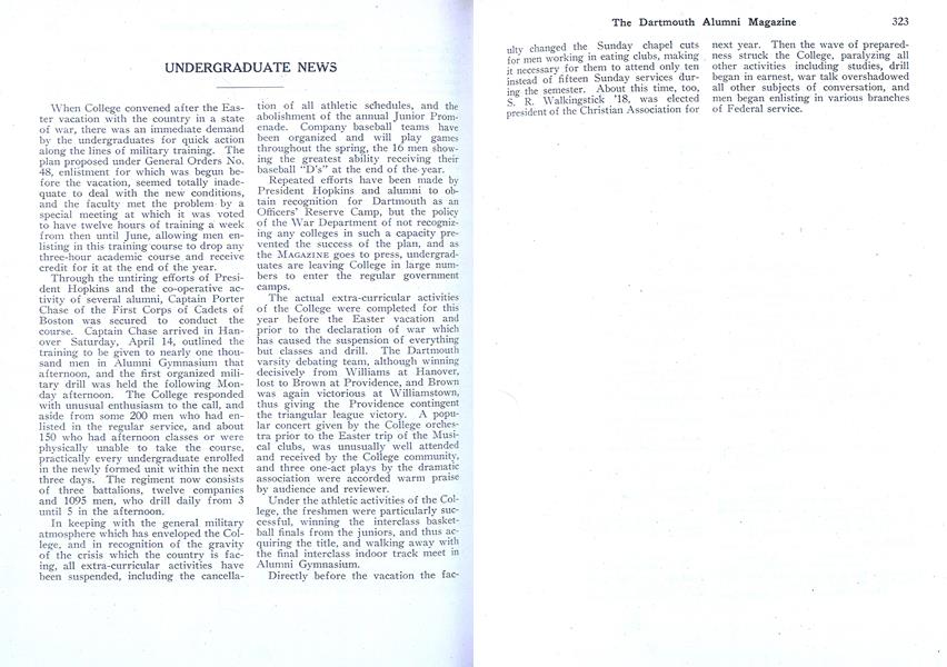 UNDERGRADUATE NEWS