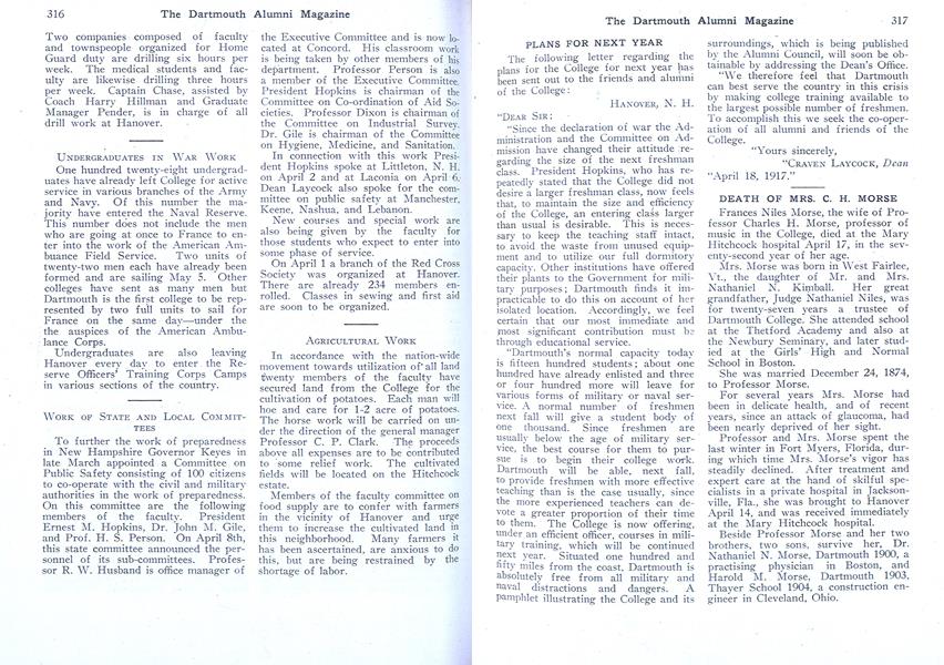 UNDERGRADUATES IN WAR WORK