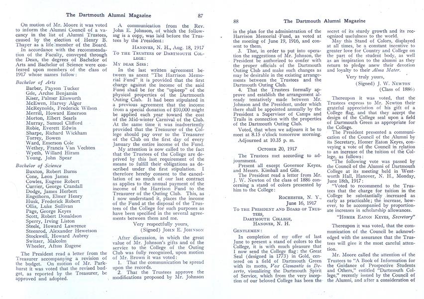 NOMINATION FOR ALUMNI TRUSTEE