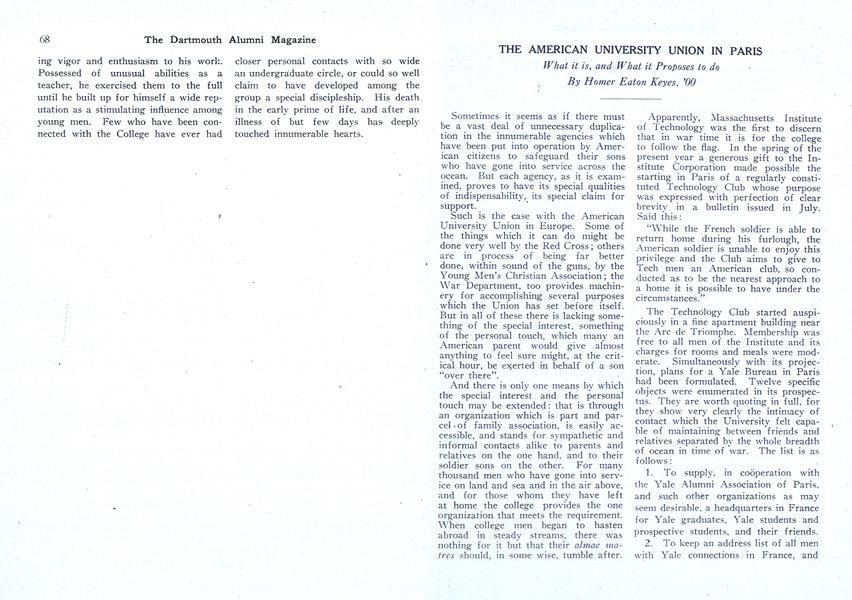 THE AMERICAN UNIVERSITY UNION IN PARIS