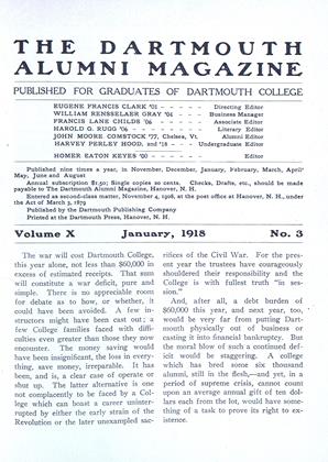 January 1918 | Dartmouth Alumni Magazine