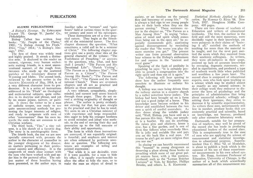 A Bishop's Message