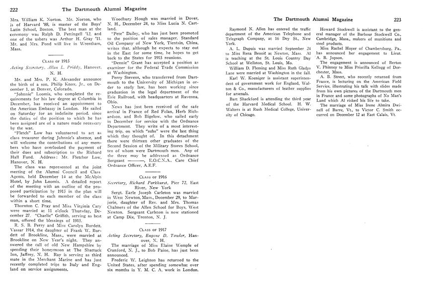 CLASS OF 1917