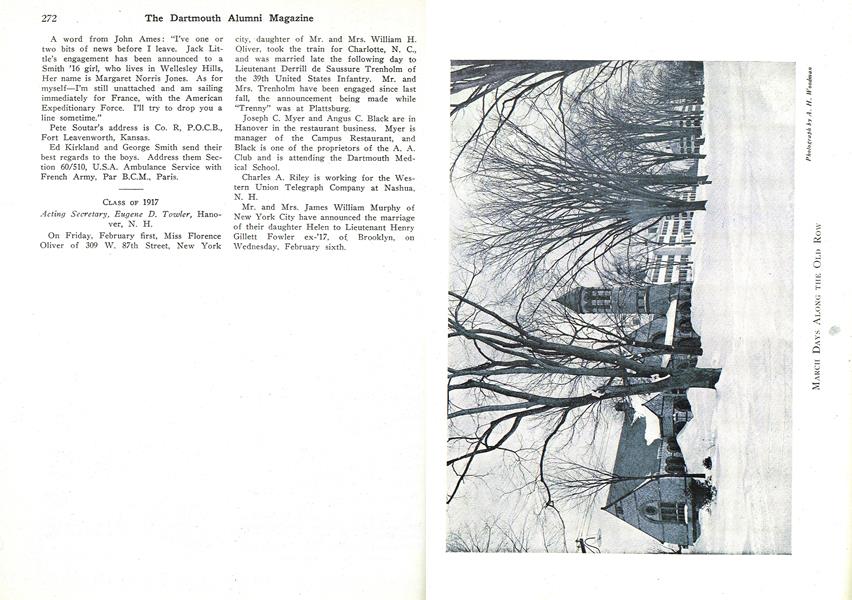 MARCH DAYS ALONG THE OLD ROW