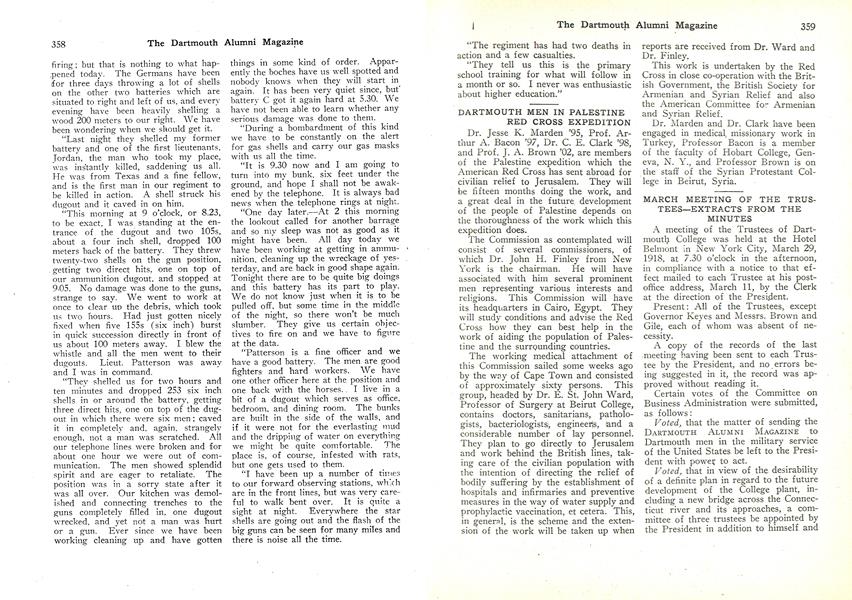 MARCH MEETING OF THE TRUSTEES—EXTRACTS FROM THE MINUTES