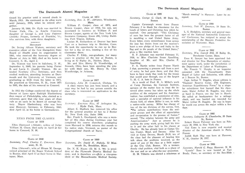 CLASS OF 1873
