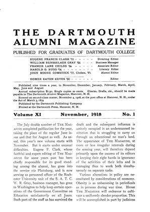 November 1918 | Dartmouth Alumni Magazine